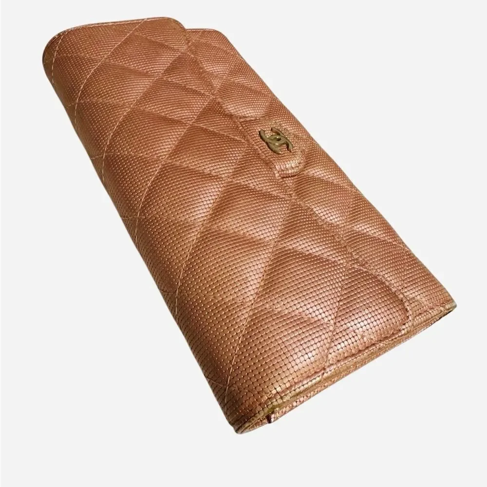 Chanel Brown Quilted Wallet Timeless Design